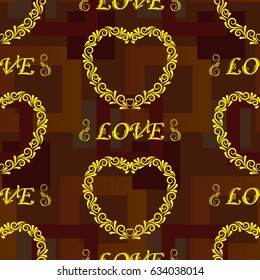 Valentine's Day, the human heart, love Background texture.  Endless abstract pattern.
