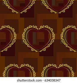 Valentine's Day, the human heart, love Background texture.  Endless abstract pattern.