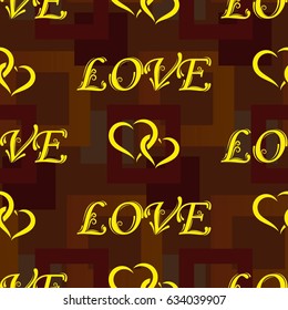 Valentine's Day, the human heart, love Background texture.  Endless abstract pattern.