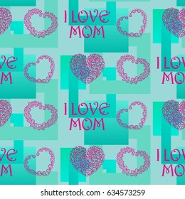 Valentine's Day, the human heart, love Background texture.  Endless abstract pattern.