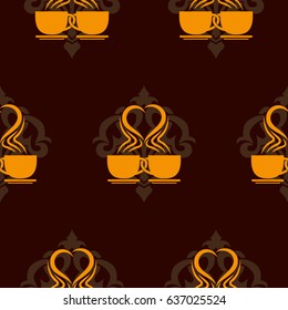 Valentine's Day, the human heart, love Background texture.  Endless abstract pattern.