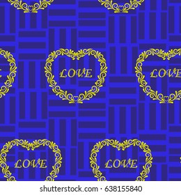 Valentine's Day, the human heart, love Background texture.  Endless abstract pattern.