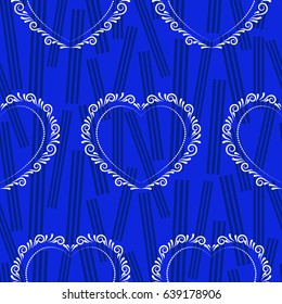 Valentine's Day, the human heart, love Background texture.  Endless abstract pattern.