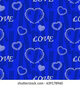 Valentine's Day, the human heart, love Background texture.  Endless abstract pattern.