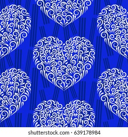 Valentine's Day, the human heart, love Background texture.  Endless abstract pattern.