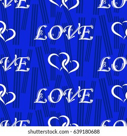 Valentine's Day, the human heart, love Background texture.  Endless abstract pattern.