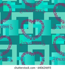 Valentine's Day, the human heart, love Background texture.  Endless abstract pattern.