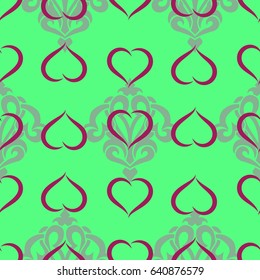 Valentine's Day, the human heart, love Background texture.  Endless abstract pattern.