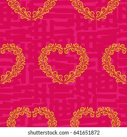 Valentine's Day, the human heart, love Background texture.  Endless abstract pattern.