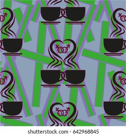 Valentine's Day, the human heart, love Background texture.  Endless abstract pattern.
