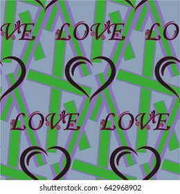 Valentine's Day, the human heart, love Background texture.  Endless abstract pattern.