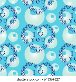 Valentine's Day, the human heart, love Background texture.  Endless abstract pattern.