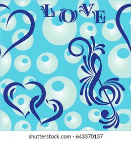Valentine's Day, the human heart, love Background texture.  Endless abstract pattern.