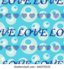 Valentine's Day, the human heart, love Background texture.  Endless abstract pattern.