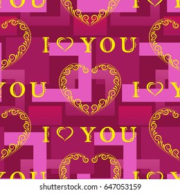 Valentine's Day, the human heart, love Background texture.  Endless abstract pattern.