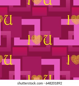 Valentine's Day, the human heart, love Background texture.  Endless abstract pattern.