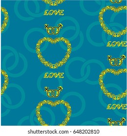 Valentine's Day, the human heart, love Background texture.  Endless abstract pattern.