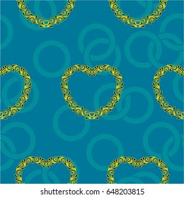 Valentine's Day, the human heart, love Background texture.  Endless abstract pattern.