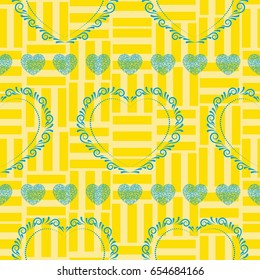 Valentine's Day, the human heart, love Background texture.  Endless abstract pattern.