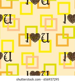 Valentine's Day, the human heart, love Background texture.  Endless abstract pattern.
