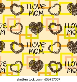 Valentine's Day, the human heart, love Background texture.  Endless abstract pattern.
