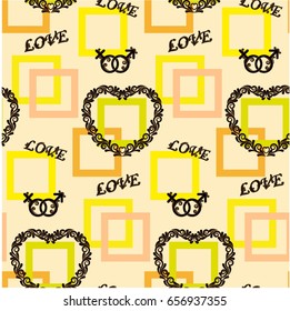 Valentine's Day, the human heart, love Background texture.  Endless abstract pattern.