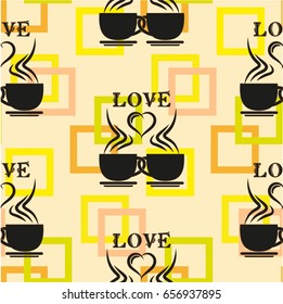 Valentine's Day, the human heart, love Background texture.  Endless abstract pattern.