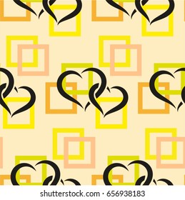Valentine's Day, the human heart, love Background texture.  Endless abstract pattern.