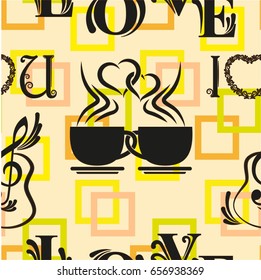 Valentine's Day, the human heart, love Background texture.  Endless abstract pattern.
