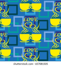 Valentine's Day, the human heart, love Background texture.  Endless abstract pattern.