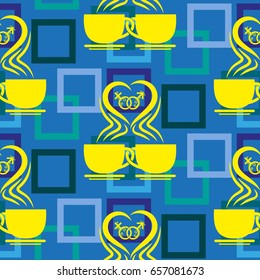 Valentine's Day, the human heart, love Background texture.  Endless abstract pattern.