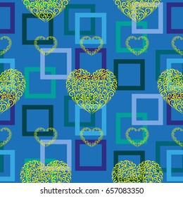 Valentine's Day, the human heart, love Background texture.  Endless abstract pattern.