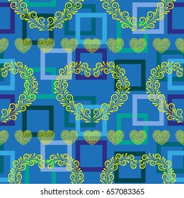 Valentine's Day, the human heart, love Background texture.  Endless abstract pattern.
