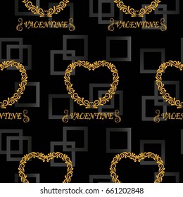 Valentine's Day, the human heart, love Background texture.  Endless abstract pattern.