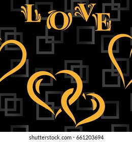 Valentine's Day, the human heart, love Background texture.  Endless abstract pattern.