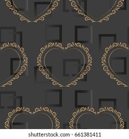Valentine's Day, the human heart, love Background texture.  Endless abstract pattern.