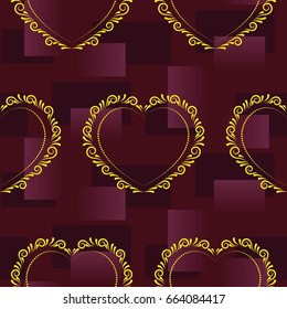 Valentine's Day, the human heart, love Background texture.  Endless abstract pattern.