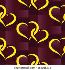 Valentine's Day, the human heart, love Background texture.  Endless abstract pattern.