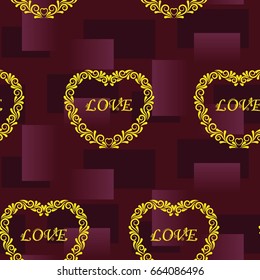 Valentine's Day, the human heart, love Background texture.  Endless abstract pattern.