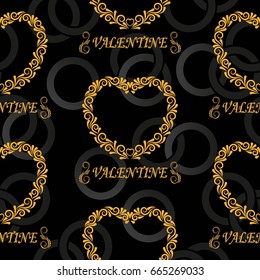 Valentine's Day, the human heart, love Background texture.  Endless abstract pattern.