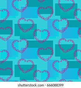 Valentine's Day, the human heart, love Background texture.  Endless abstract pattern.