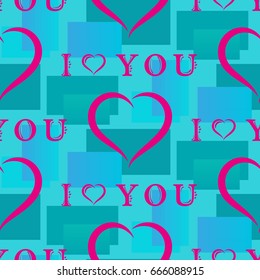 Valentine's Day, the human heart, love Background texture.  Endless abstract pattern.