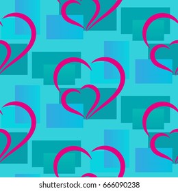 Valentine's Day, the human heart, love Background texture.  Endless abstract pattern.