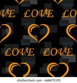Valentine's Day, the human heart, love Background texture.  Endless abstract pattern.