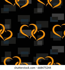 Valentine's Day, the human heart, love Background texture.  Endless abstract pattern.