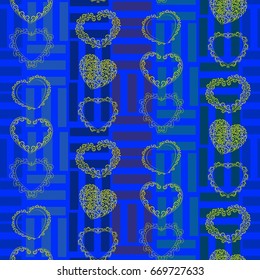 Valentine's Day, the human heart, love Background texture.  Endless abstract pattern.