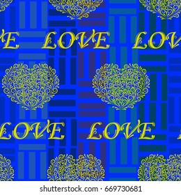 Valentine's Day, the human heart, love Background texture.  Endless abstract pattern.