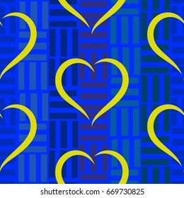 Valentine's Day, the human heart, love Background texture.  Endless abstract pattern.