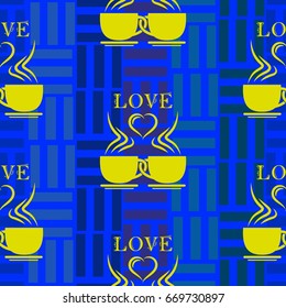 Valentine's Day, the human heart, love Background texture.  Endless abstract pattern.