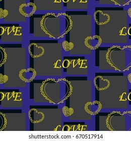 Valentine's Day, the human heart, love Background texture.  Endless abstract pattern.